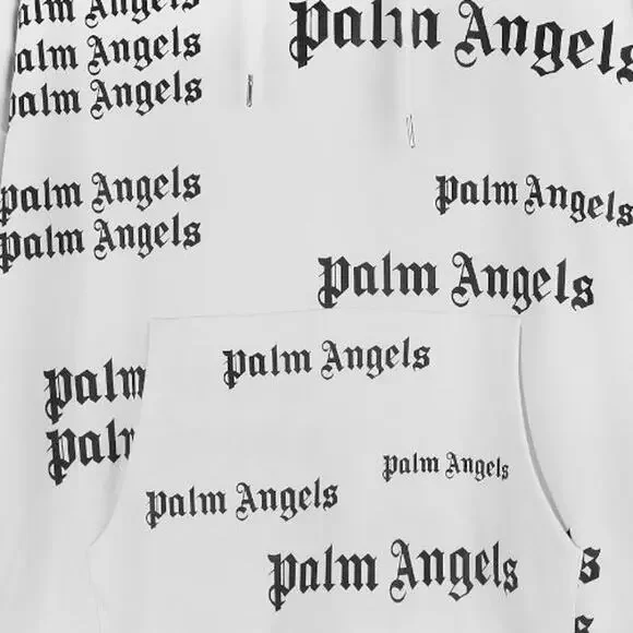 Palm Angels White Hoodie